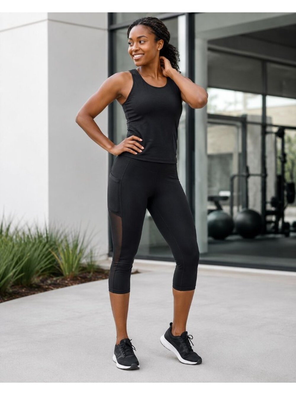 Lululemon Fast As Light Crop Leggings Women’s 4 Black Mesh Pocket Athletic